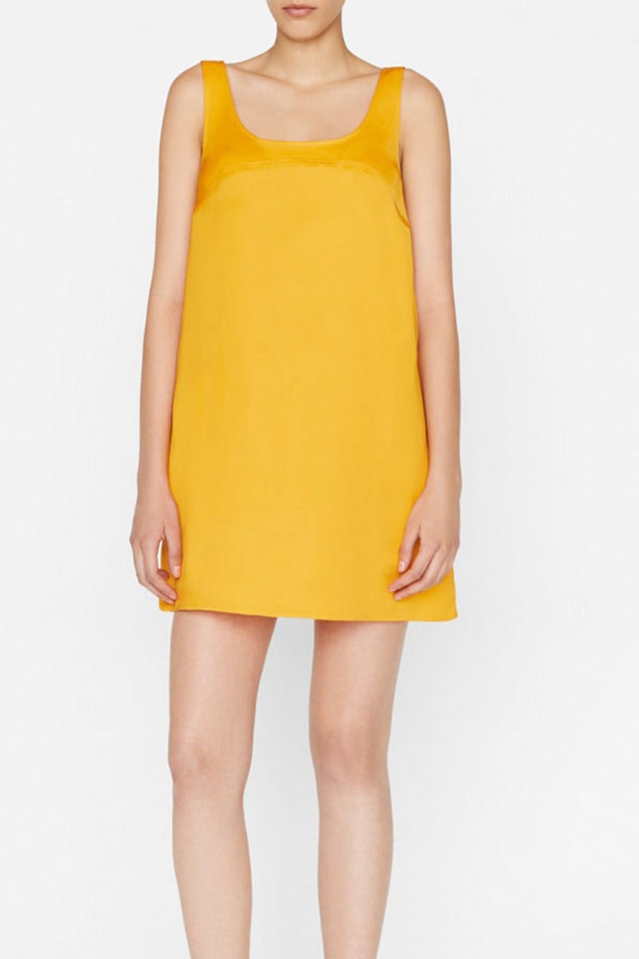 Women Styched Fashion | Supine Yoke Yellow Dress