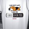 Men Styched Fashion | I Am Not Lazy, I Am On Energy Saving Mode White Graphic Tee