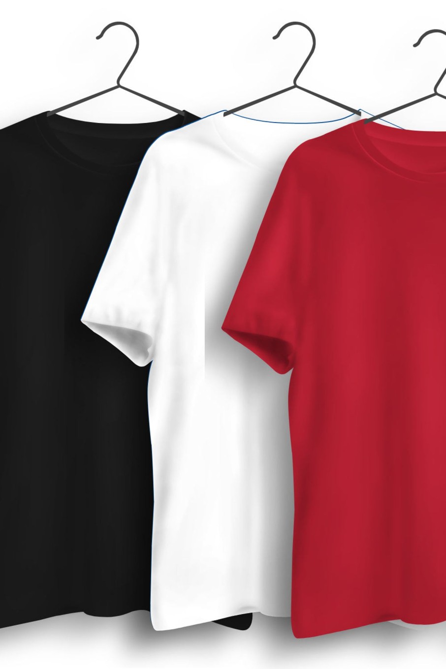 Men Styched Fashion | Pack Of 3 - Black, White And Red