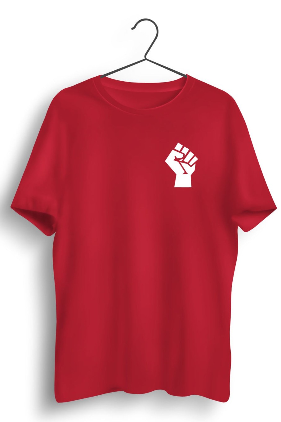 Men Styched | Raised Fist Graphic Printed Red Tshirt