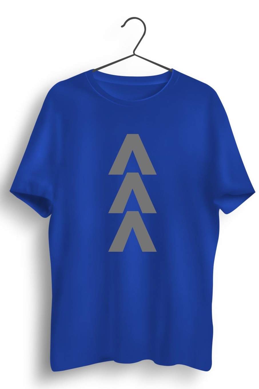 Men Styched | Arrow Up Reflective Print Blue Tshirt