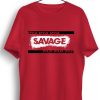 Men Styched | Savage Style Graphic Printed Red Tshirt