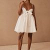 Women Styched Fashion | Pixie White Cute Silky Mini Dress