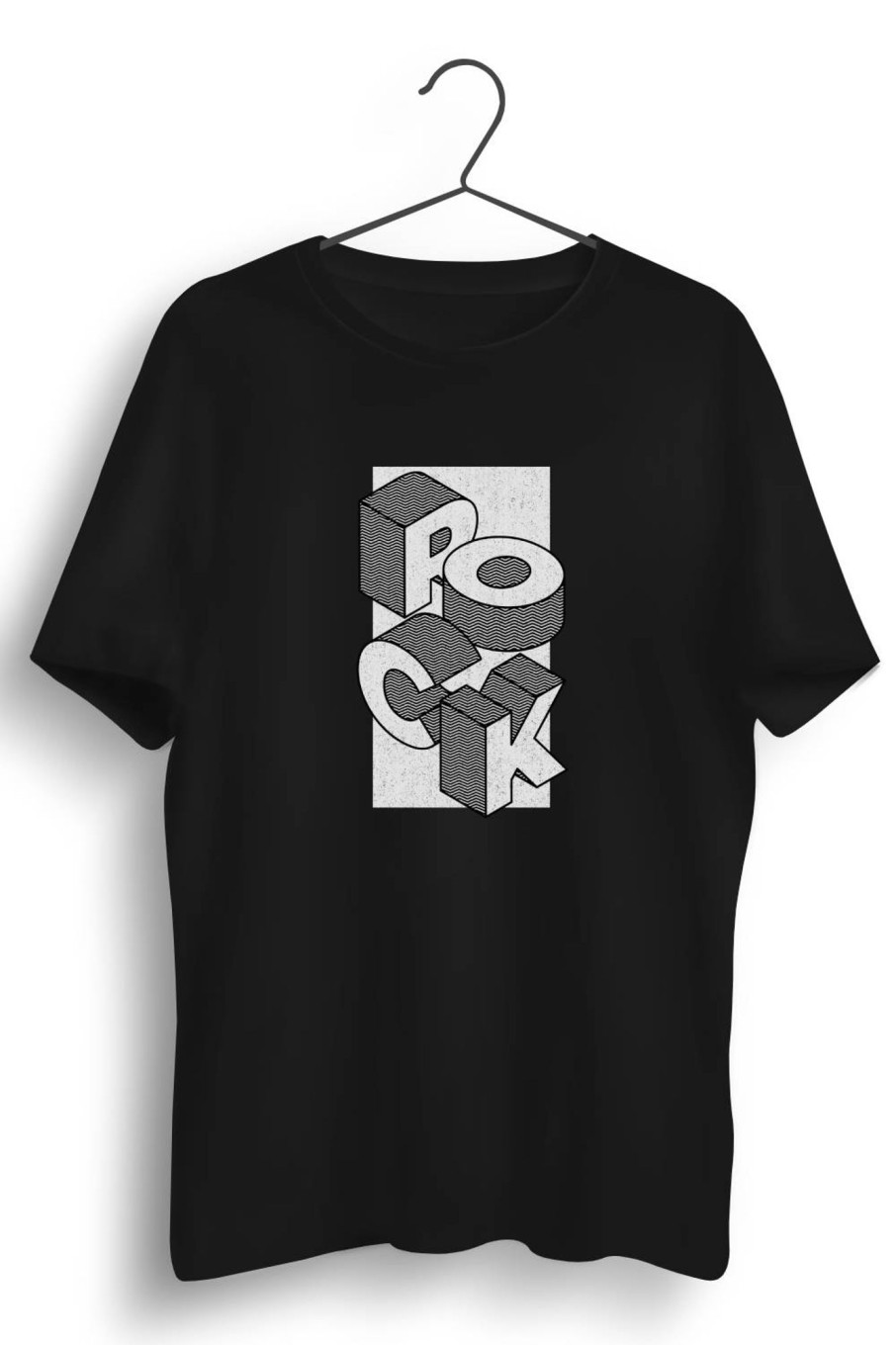 Men Styched | Rock Graphic Printed Black Tshirt