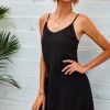 Women Styched Fashion | Backless Solid Cami Dress