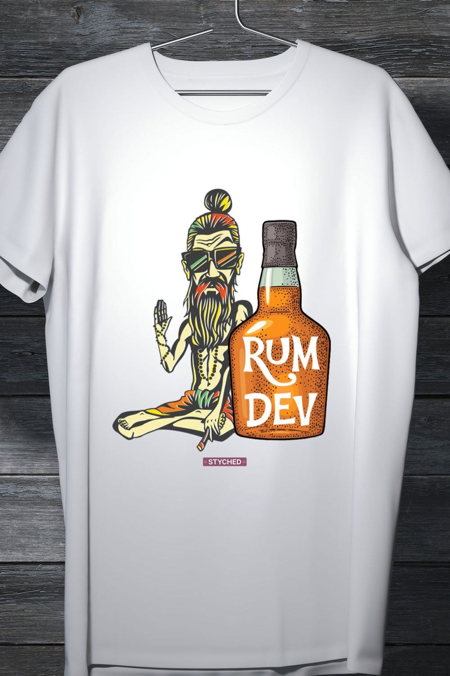 Men Styched Fashion | Rum Dev - Quirky Printed Casual T-Shirt