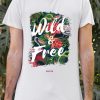 Men Styched Fashion | Wild And Free Graphic T-Shirt White Color