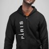 Men Styched Fashion | Paris Premium Zipper Black Hoodie