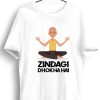 Men Styched | Zindagi Dhoka Hai Graphic Printed White Tshirt