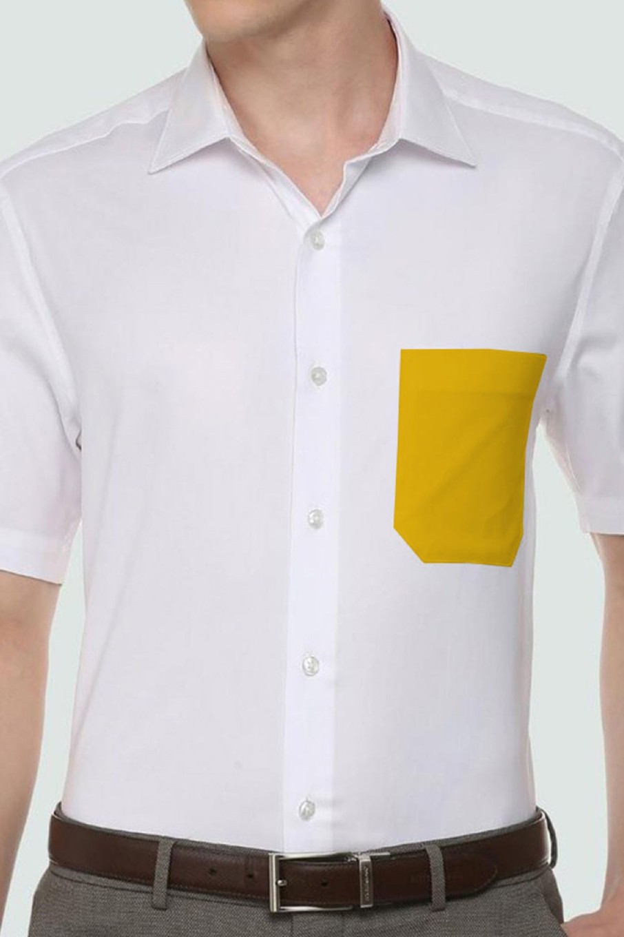 Men Styched Fashion | Rohan White Half Sleeve Shirt