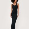 Women Styched Fashion | Scoop Neck Open Back Tie Maxi Dress