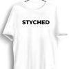 Men Styched | Styched Font White Tshirt