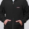 Men Styched Fashion | Styched Plain - Full Zip Premium Hoodies Black No Threads