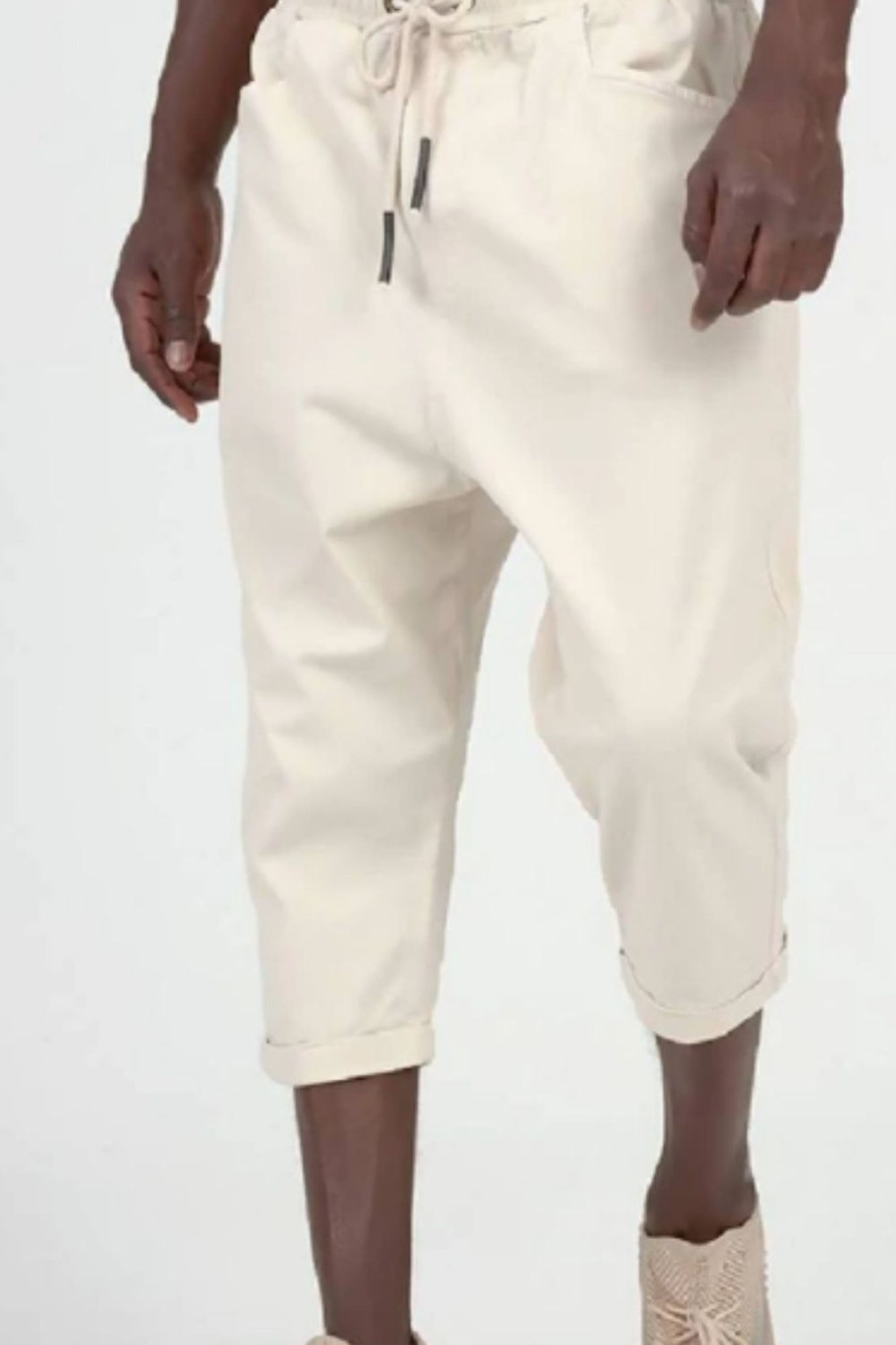 Men Styched Fashion | Calf Length Shorts White