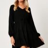 Women Styched Fashion | Tie Waist Ruffle Skater Dress