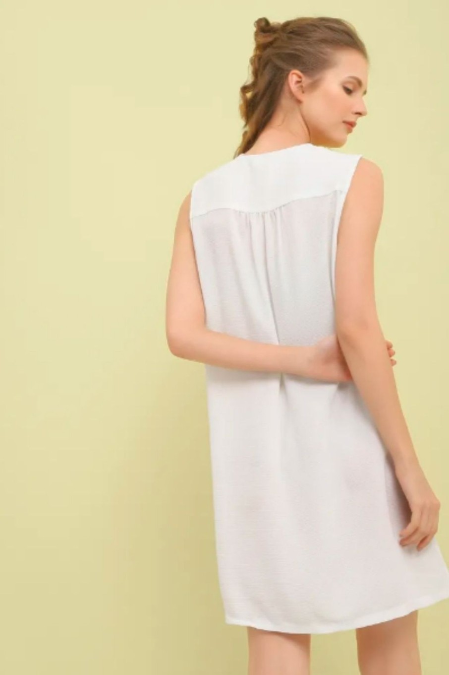 Women Styched Fashion | White Shift Dress