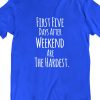 Men Styched Fashion | First Five Days Blue Tshirt