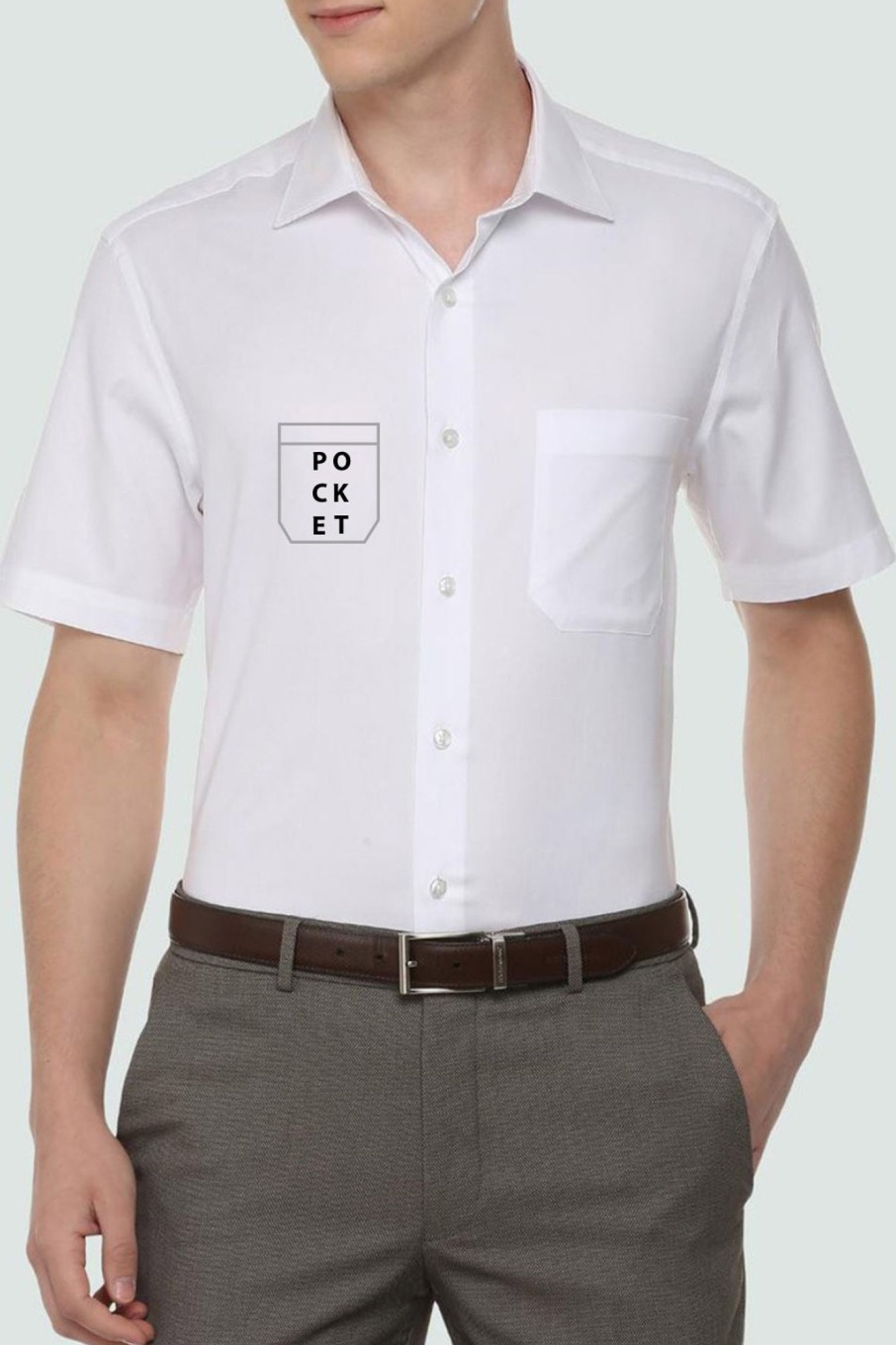 Men Styched Fashion | Johnson White Half Sleeve Shirt