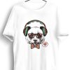 Men Styched | Music Bear Graphic Printed White Tshirt