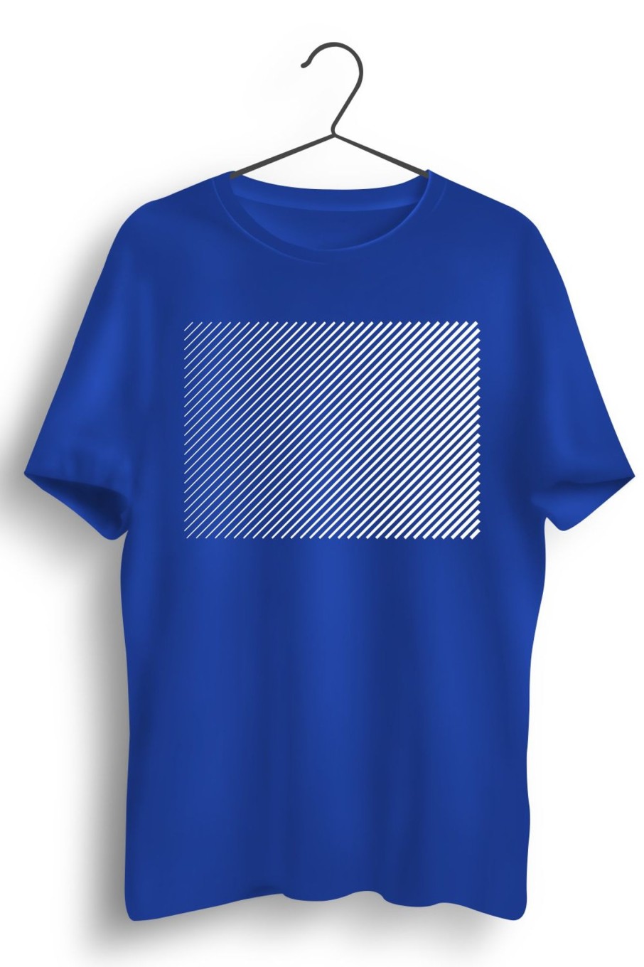 Men Styched | Stripes Fading Graphic Printed Blue Tshirt