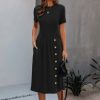 Women Styched Fashion | Button Front Maxi Dress