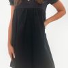 Women Styched Fashion | Black Puff Sleeve Mini Dress