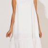 Women Styched Fashion | Cabana Tank Dress In White