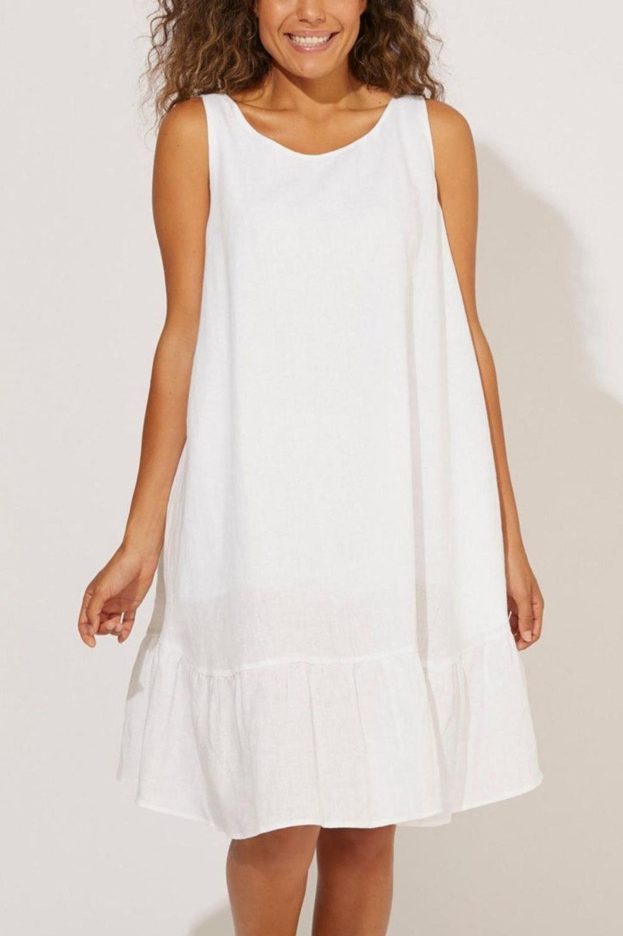 Women Styched Fashion | Cabana Tank Dress In White