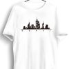 Men Styched | Dubai Skyline Graphic Printed White Tshirt