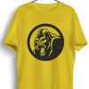 Men Styched | Angry Gorilla Graphic Printed Yellow Tshirt