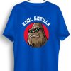 Men Styched | Kool Gorilla Graphic Printed Blue Tshirt