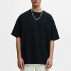 Men Styched Fashion | Black Comfy Boxy Short Sleeve T-Shirt