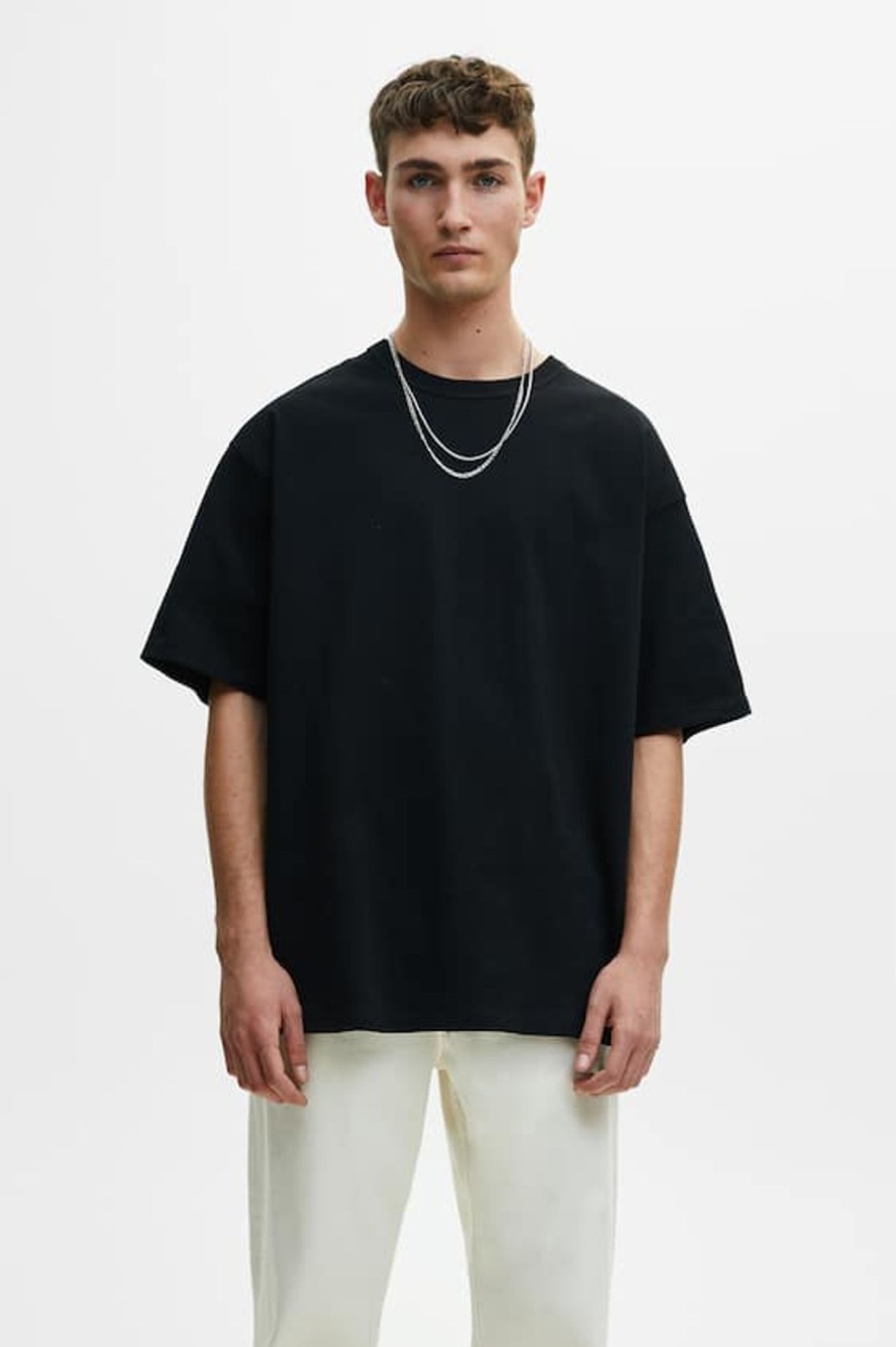 Men Styched Fashion | Black Comfy Boxy Short Sleeve T-Shirt