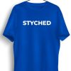 Men Styched | Styched Font Blue Tshirt