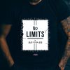 Men Styched Fashion | No Limits - Graphic T-Shirt Black Color