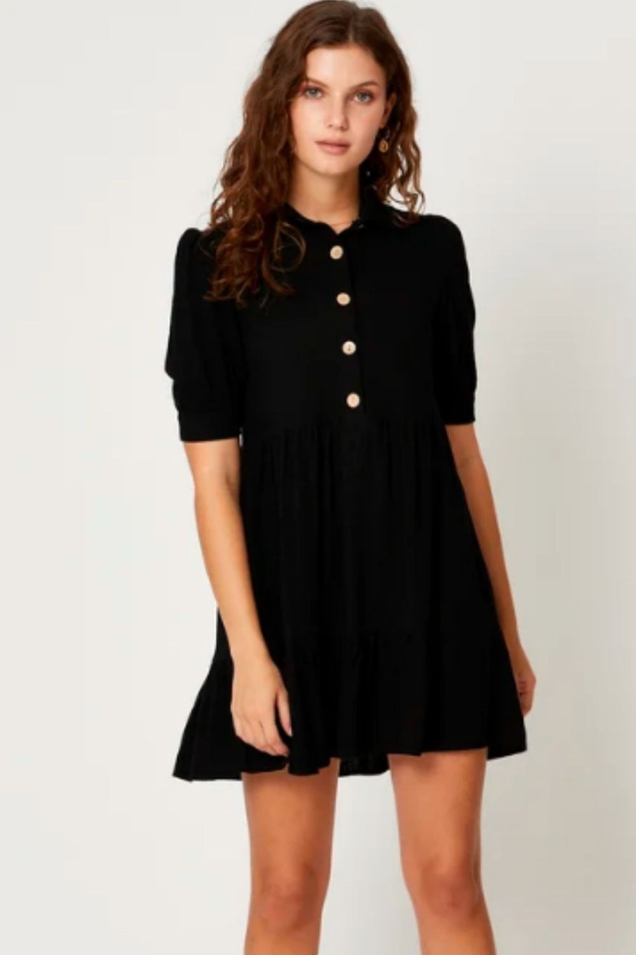 Women Styched Fashion | Ruffle Shirt Dress