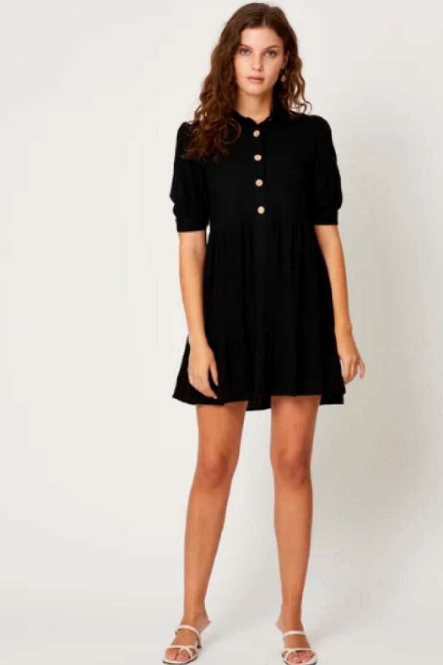 Women Styched Fashion | Ruffle Shirt Dress