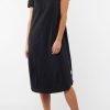 Women Styched Fashion | Midi Dress In Black