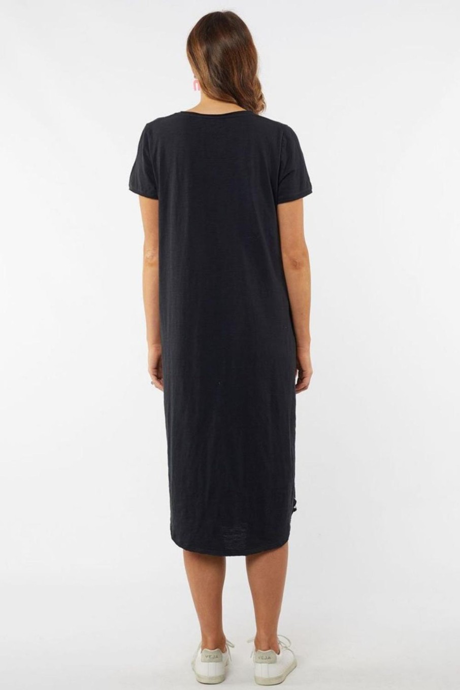 Women Styched Fashion | Midi Dress In Black