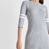 Women Styched Fashion | Grey Stripe Sporty Dress