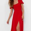 Women Styched Fashion | Midi-Jurk Met Rug Dress