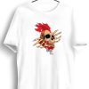 Men Styched | Skull Tear Graphic Printed White Tshirt