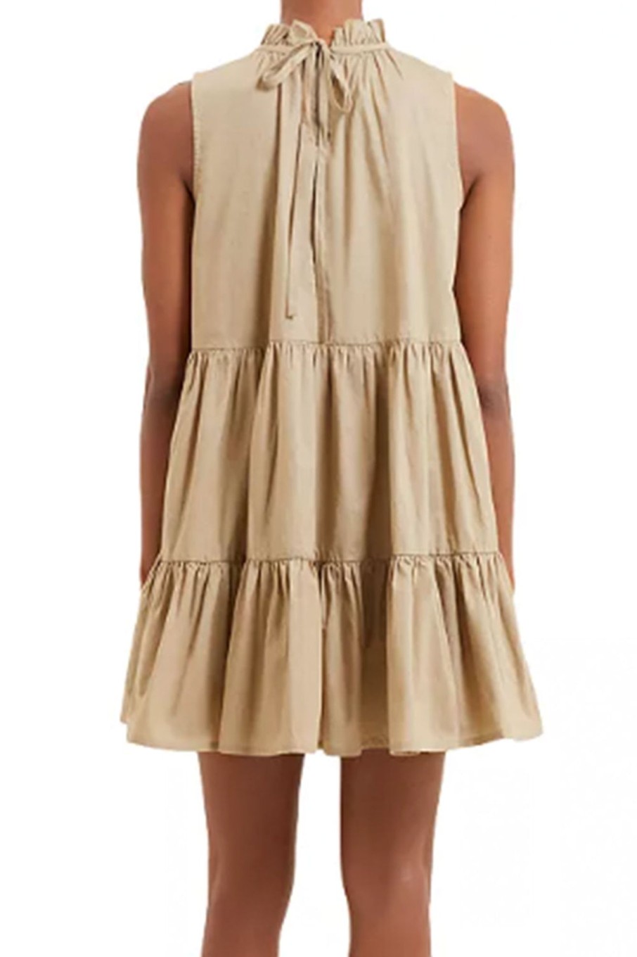 Women Styched Fashion | Spring Fling Beige Dress