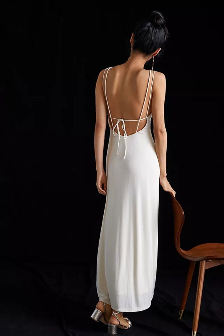 Women Styched Fashion | White Pretty Me Ruched Midi Dress