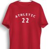 Men Styched | Athletic 22 Graphic Printed Red Tshirt