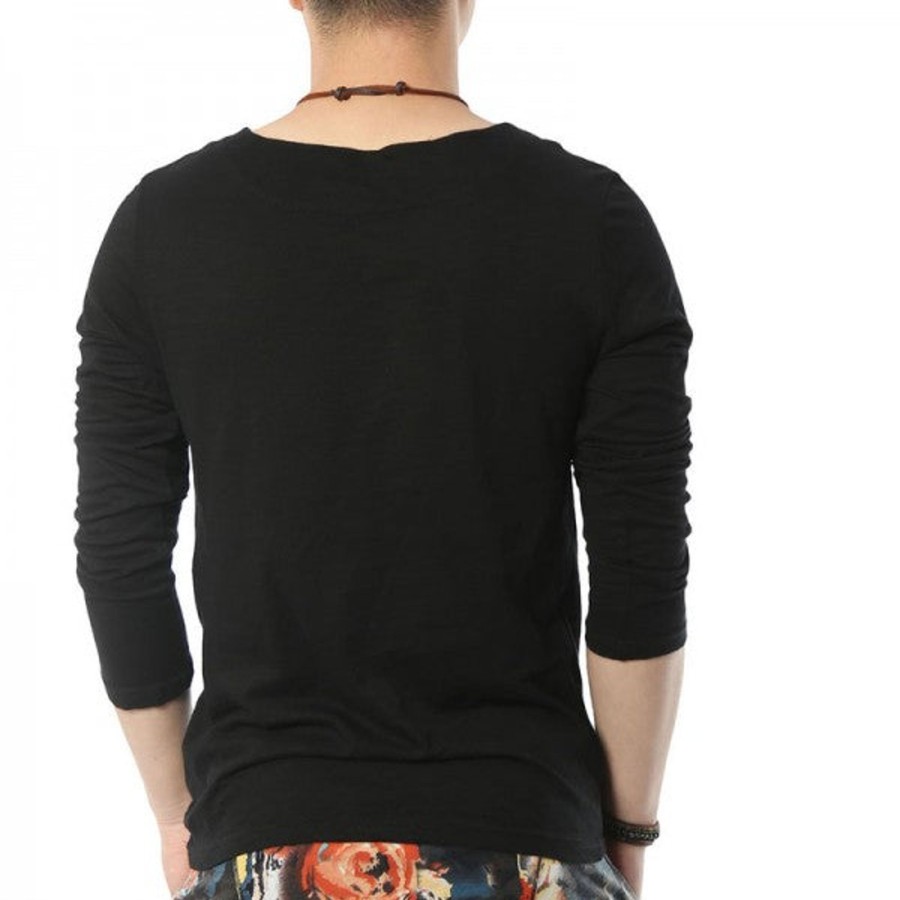 Men Styched Fashion | Solid Long Sleeve T-Shirt