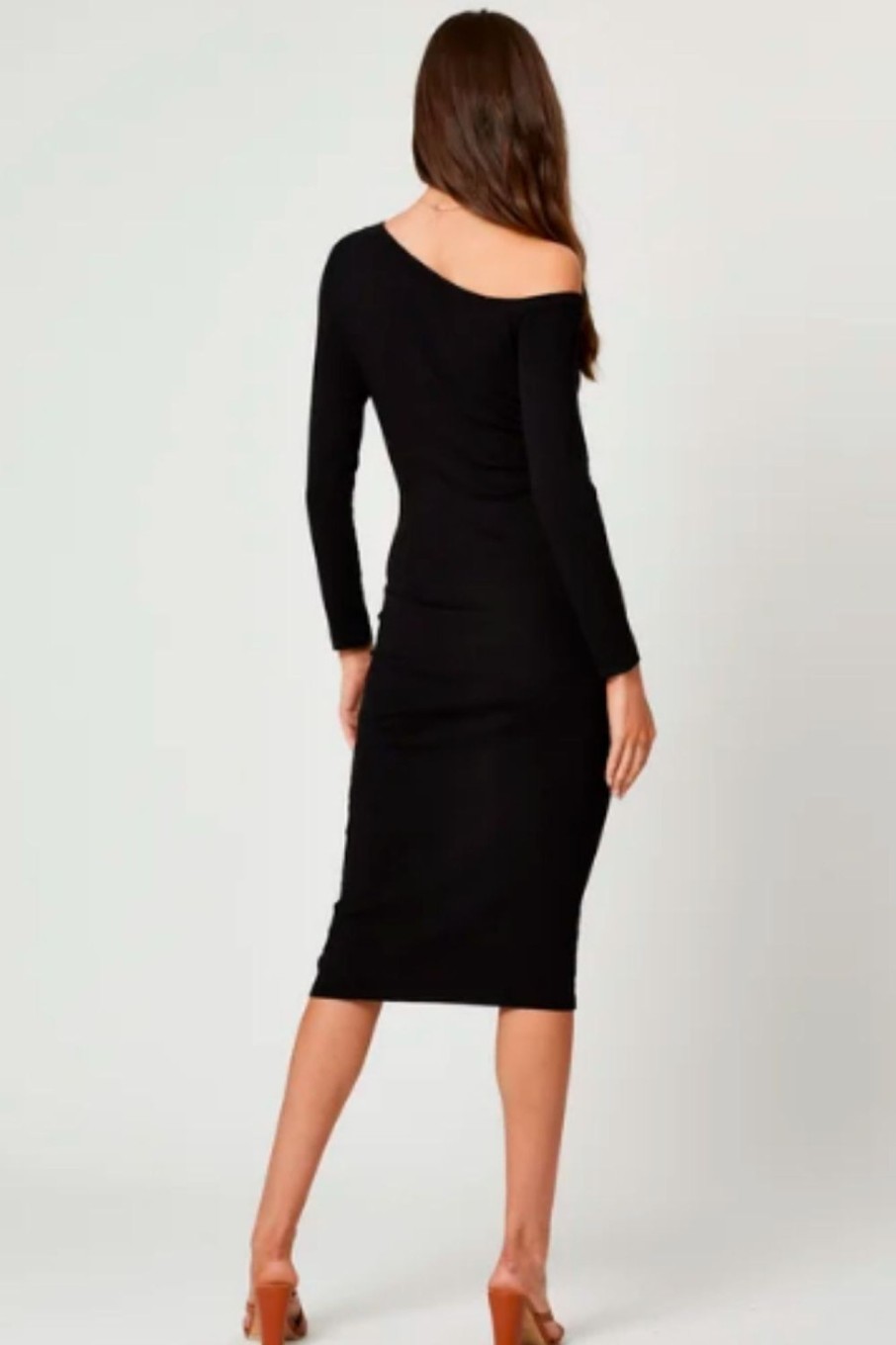 Women Styched Fashion | Long Sleeve Press Button Midi Bodycon