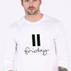 Men Styched Fashion | Pause Friday - White Full Sleeve T-Shirt Cotton