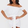 Women Styched Fashion | Short Off Shoulder Mini White