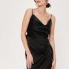 Women Styched Fashion | Tie Back Satin Slip Dress